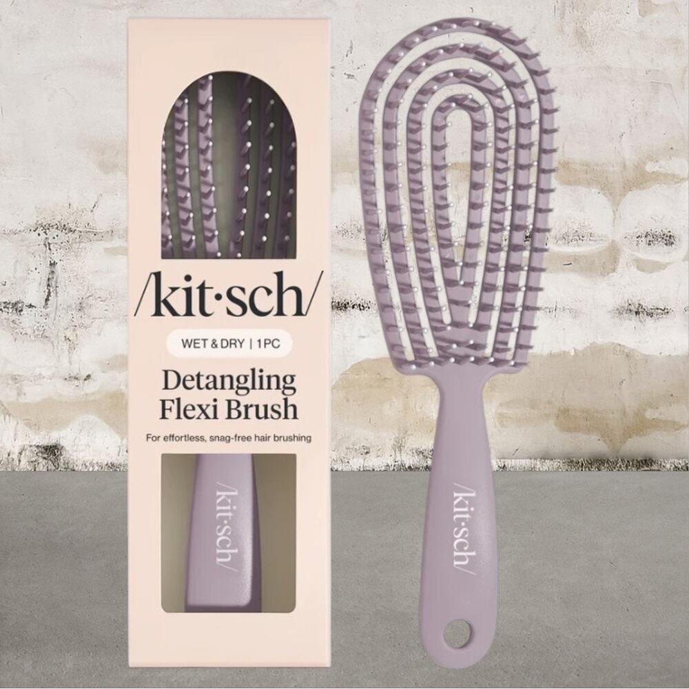 Kitsch $30 Soft Violet Detangling Flexi Brush NIB